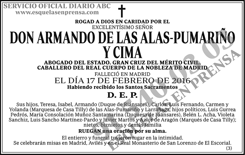 Armando de las Alas-Pumariño y Cima